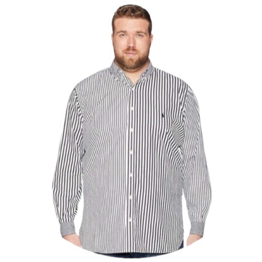 Ralph Lauren Men’s Big & Tall Striped Button Down- XLT